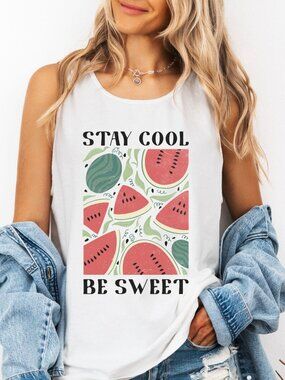 Cherry Kisses Tank Top | Boho Summer Fruit Tee | Cute Cherry Graphic Tank